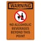 Signmission Safety Sign, OSHA WARNING, 7" Height, No Alcoholic Beverages, Portrait OS-WS-D-57-V-13350 - alternate 1